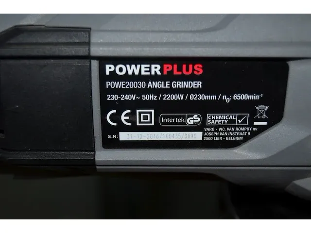 Elektrische haakseslijper powerplus powe20030 - afbeelding 6 van  6
