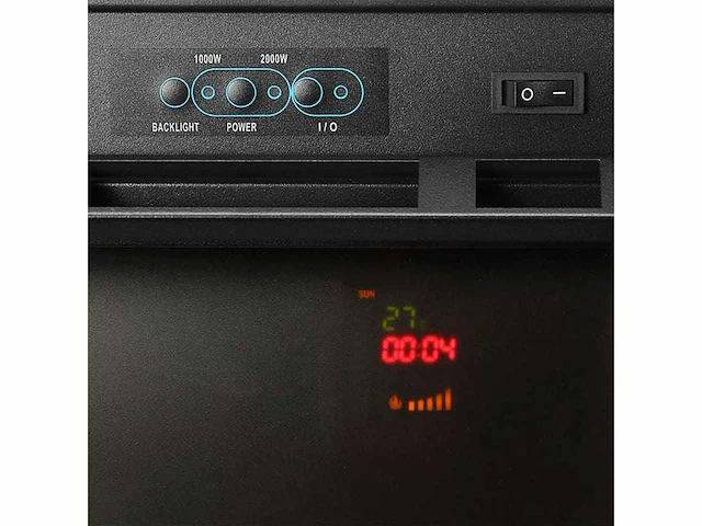 Elektrische haard met ventilatorkachel en vlameffect - 1000/2000 w - afbeelding 6 van  7
