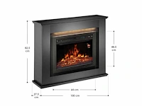 Elektrische haard met ventilatorkachel en vlameffect - 1000/2000 w - afbeelding 7 van  7