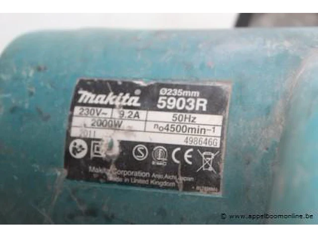 Elektrische handcirkelzaagmachine makita, 5903r - afbeelding 2 van  2