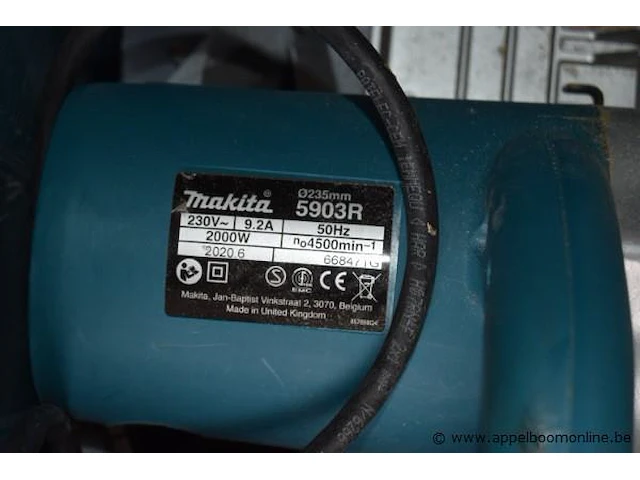 Elektrische handcirkelzaagmachine makita, 5903r - afbeelding 2 van  2