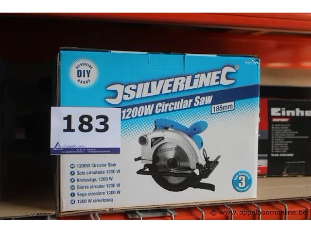 Elektrische handcirkelzaagmachine silverline, 1200w - afbeelding 1 van  2