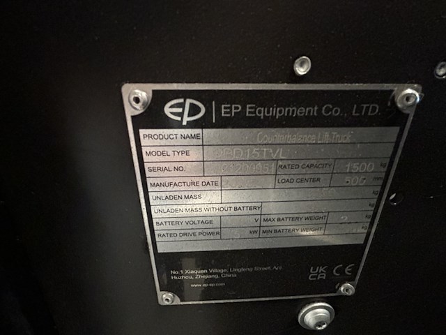 Elektrische heftruck ep cpd15tvl - bj 2023 - afbeelding 6 van  7