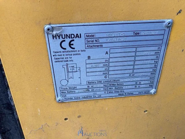 Elektrische heftruck hyundai - afbeelding 4 van  7