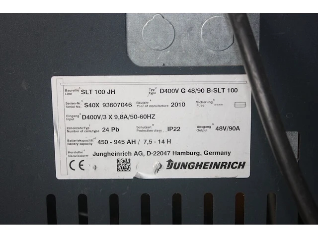 Elektrische heftruck jungheinrich slt 100, type 05epzs0575sc met lader (2) - afbeelding 7 van  24