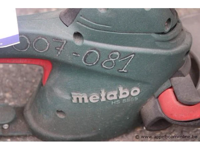 Elektrische heggenschaar metabo hs8865 - afbeelding 2 van  2