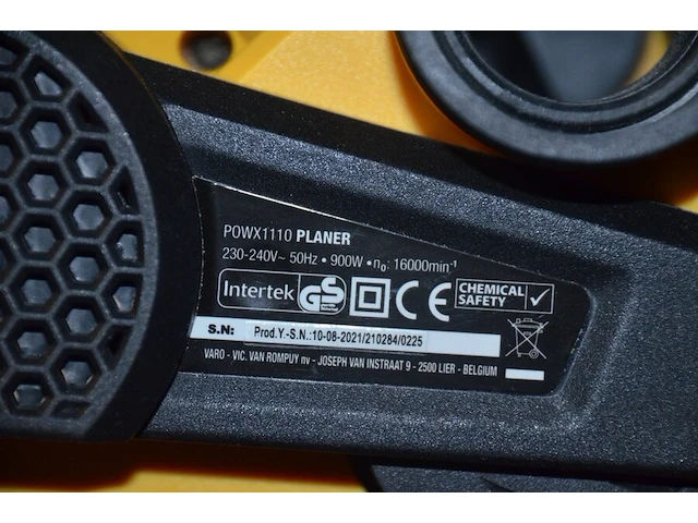 Elektrische houtschaafmachine powerplus powx1110, 2 lege gereedschapskoffers bosch - afbeelding 5 van  7