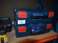 Elektrische houtschaafmachine powerplus powx1110, 2 lege gereedschapskoffers bosch - afbeelding 6 van  7