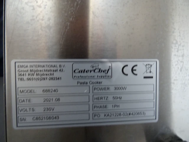 Elektrische inox pastakookapparaat caterchef - afbeelding 5 van  6