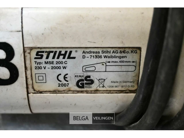 Elektrische kettingzaag - merk : stihl - bladlengte : 50 cm - zonder ketting - afbeelding 2 van  2