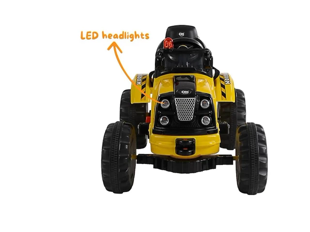 Elektrische kindertractor 12v - 3 tot 6 jaar - geel (nieuw) - afbeelding 3 van  7
