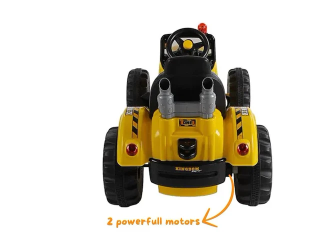 Elektrische kindertractor 12v - 3 tot 6 jaar - geel (nieuw) - afbeelding 4 van  7