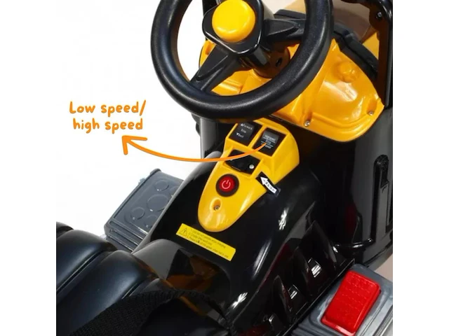 Elektrische kindertractor 12v - 3 tot 6 jaar - geel (nieuw) - afbeelding 5 van  7