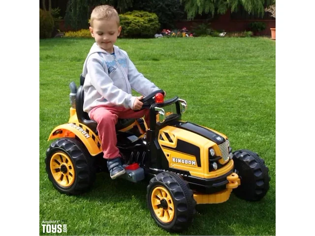 Elektrische kindertractor 12v - 3 tot 6 jaar - geel (nieuw) - afbeelding 6 van  7