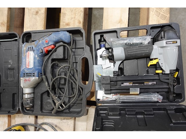 Elektrische klopboormachine samen met pneumatische nagelschieter powerplus - afbeelding 1 van  4