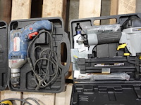 Elektrische klopboormachine samen met pneumatische nagelschieter powerplus