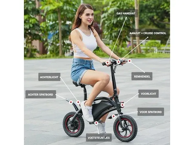 Elektrische mini-scooter wit - afbeelding 6 van  8