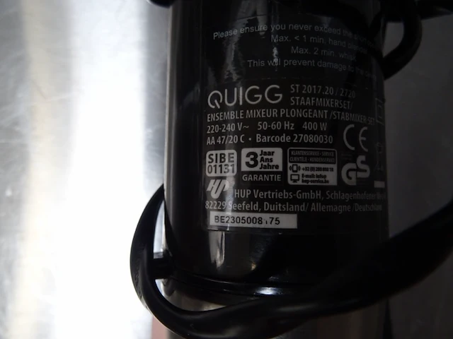 Elektrische mixer quigg - afbeelding 3 van  6