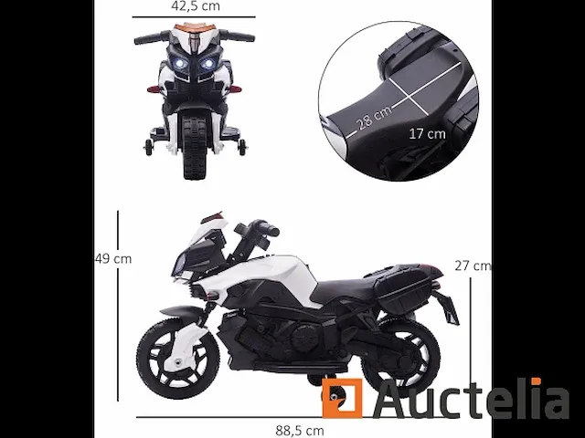 Elektrische motorfiets kind 18-48 maanden 6v - afbeelding 7 van  9