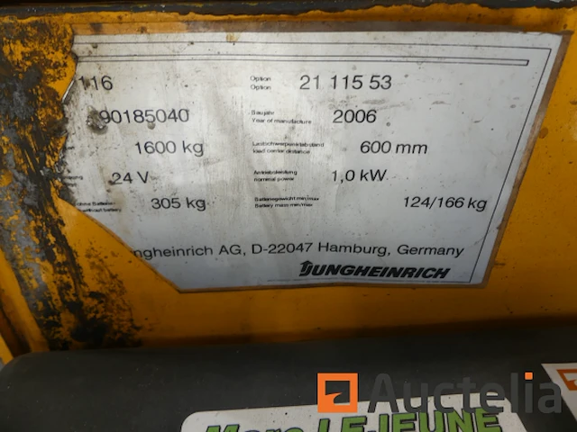 Elektrische palletwagen jungheinrich eje 116 - afbeelding 3 van  11
