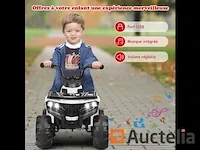 Elektrische quad voor kinderen 3 km/h koplampen muziek mp3 usb - afbeelding 2 van  5