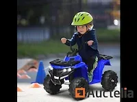 Elektrische quad voor kinderen 3 km/h koplampen muziek mp3 usb - afbeelding 3 van  5