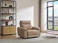 Elektrische relaxfauteuil in taupe stof - afbeelding 5 van  12