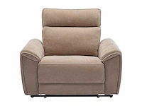 Elektrische relaxfauteuil in taupe stof - afbeelding 7 van  12