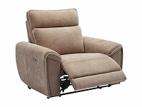 Elektrische relaxfauteuil in taupe stof - afbeelding 9 van  12