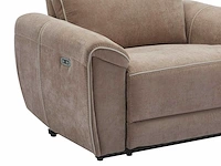 Elektrische relaxfauteuil in taupe stof - afbeelding 10 van  12