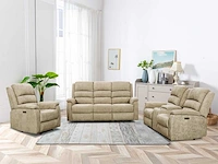 Elektrische relaxfauteuil in taupe stof - afbeelding 4 van  20
