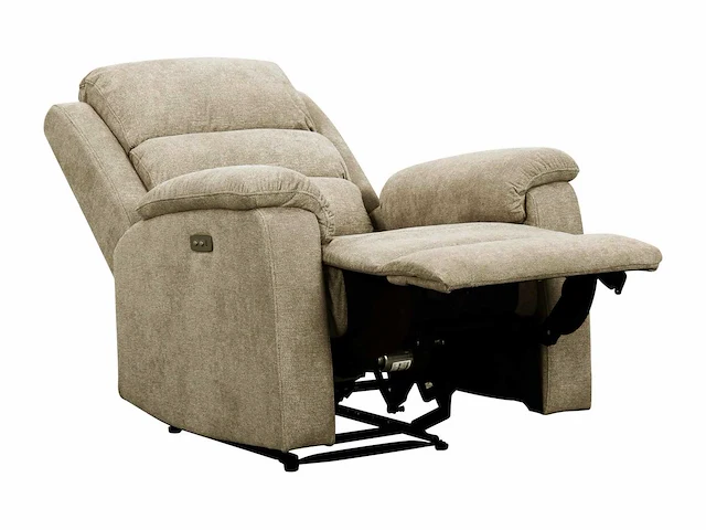 Elektrische relaxfauteuil in taupe stof - afbeelding 7 van  20