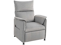 Elektrische relaxfauteuil met geheugenfunctie, uitschuifbare voetsteun, afstandsbediening, grijs - afbeelding 3 van  6