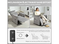 Elektrische relaxfauteuil met geheugenfunctie, uitschuifbare voetsteun, afstandsbediening, grijs - afbeelding 6 van  6