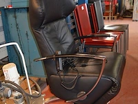 Elektrische relaxzetel zwart leder h&h - afbeelding 2 van  7