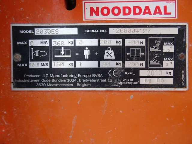 Elektrische schaarlift jlg - afbeelding 5 van  6