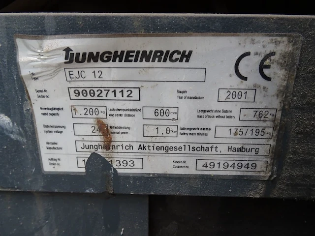 Elektrische stapelaar jungheinrich - afbeelding 8 van  14