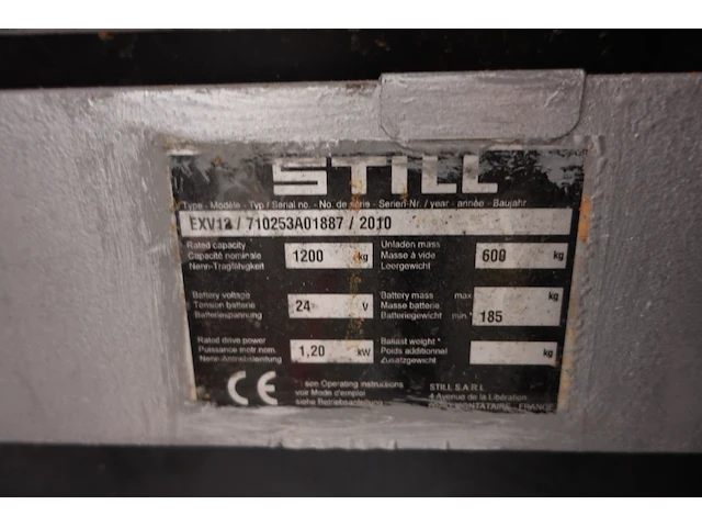 Elektrische stapelaar still - afbeelding 7 van  9