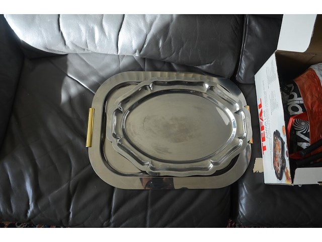 Elektrische tafel barbecue, 2 inox dienplateaus - afbeelding 6 van  7