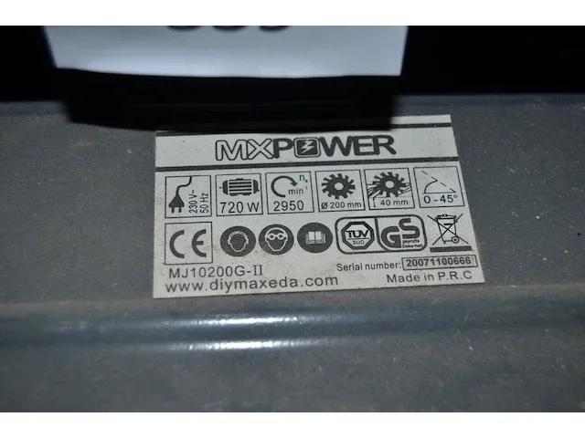 Elektrische tafelzaag mxpower mj10200g-ii - afbeelding 6 van  6