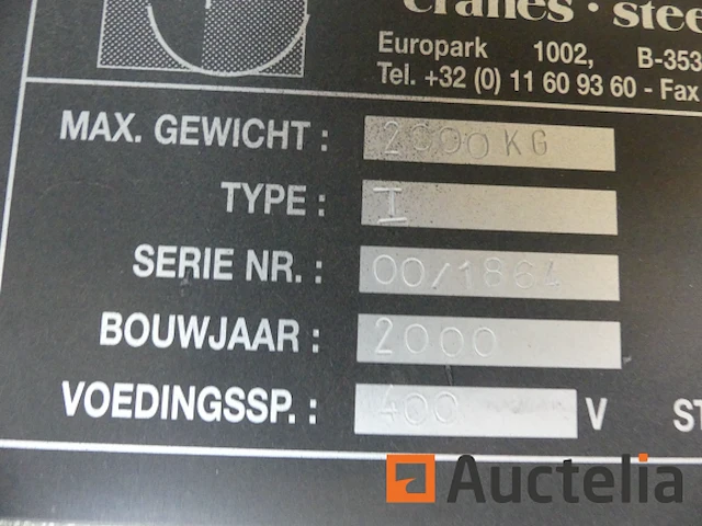 Elektrische takel voor loopkraan timmers i - afbeelding 2 van  13