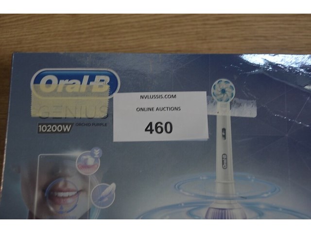 Elektrische tandenborstel braun oral b genius 10200w orchid purple (b435) - afbeelding 2 van  4