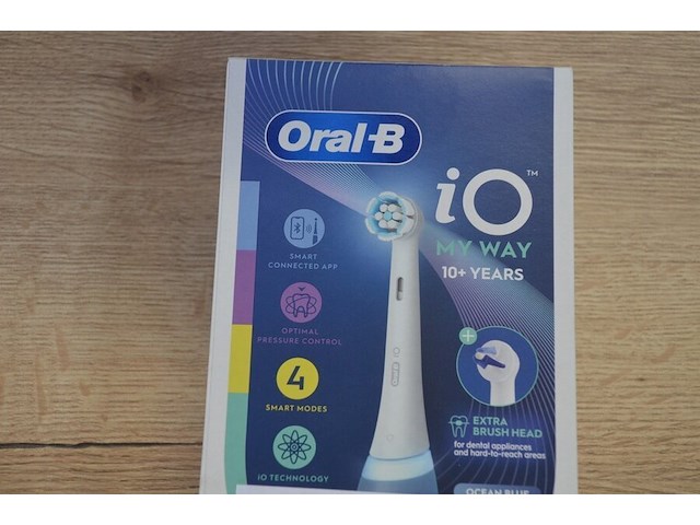 Elektrische tandenborstel braun oral b io my way 10+ years ocean blue (b435) - afbeelding 1 van  3