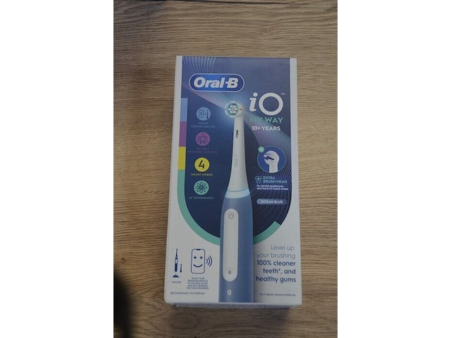 Elektrische tandenborstel braun oral b io my way 10+ years ocean blue (b435) - afbeelding 3 van  3