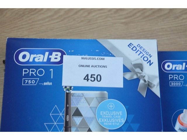 Elektrische tandenborstels braun oral b pro 1 750 design edition en braun oral b pro 3 3000 (b435) - afbeelding 2 van  6