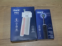 Elektrische tandenborstels braun oral b pro series 1 travel edition pink en braun oral b vitality pro black (b435) - afbeelding 1 van  6