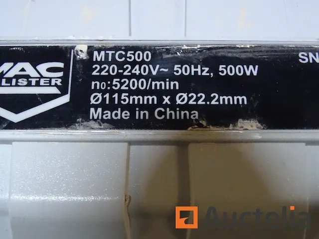 Elektrische tegel frees mac allister 500w 220 -240v mtc500 - afbeelding 5 van  7