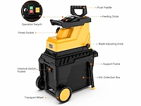 Elektrische tuinhakselaar - 2800w - stil - afbeelding 4 van  8