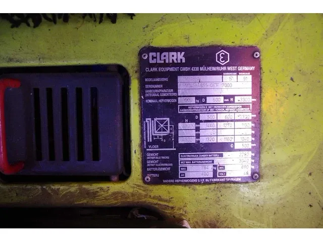 Elektrische vorkheftruck clark - afbeelding 3 van  4