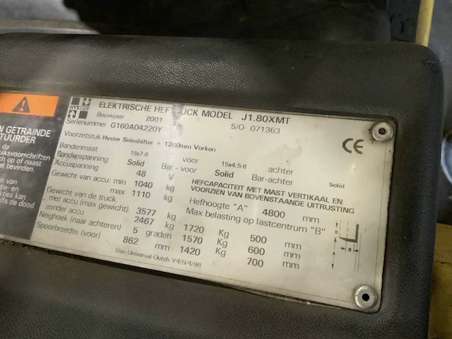 Elektrische vorkheftruck hyster - afbeelding 5 van  6